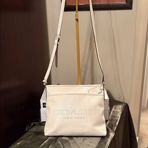 Coach Cream leather file Crossbody Bag A2081-91167